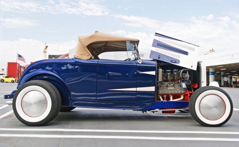 A luxurious classic car